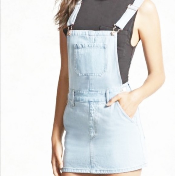 Forever 21 Dresses & Skirts - SHORT DENIM OVERALL DRESS
